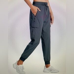 NWOT LISBIN JOGGERS LIGHTWEIGHT CARGO POCKETS MID GREY SZ XS